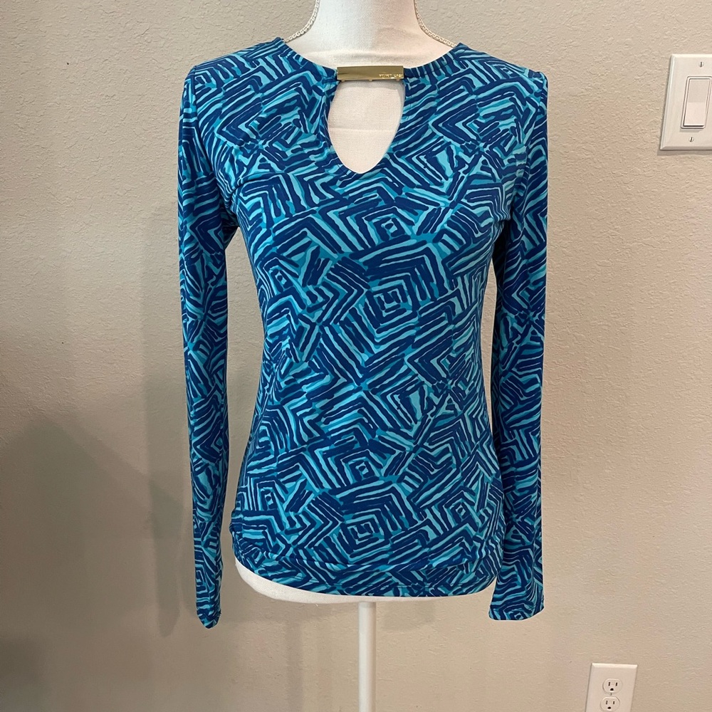 New, Michael Kors, Wms Long Sleeve Blouse, Size S